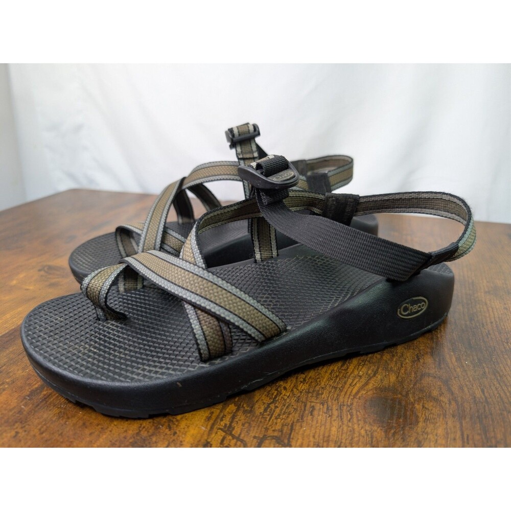 Chaco Z2 Mens Strap Black Tan Gray Sandal Hiking Outdoors Size 11